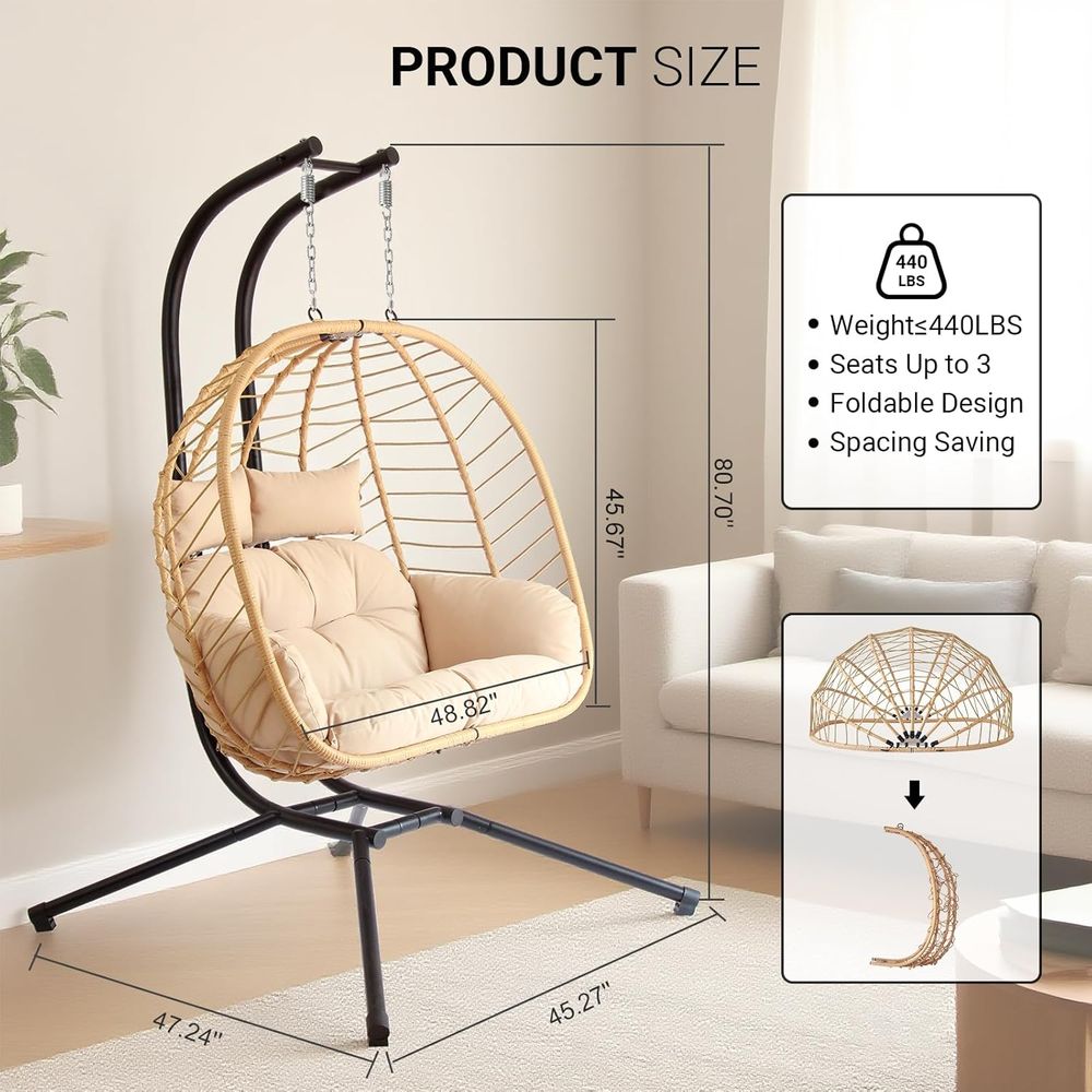 Patio Wicker Hanging Swing Egg – обзор и цена Hanging Egg Chair