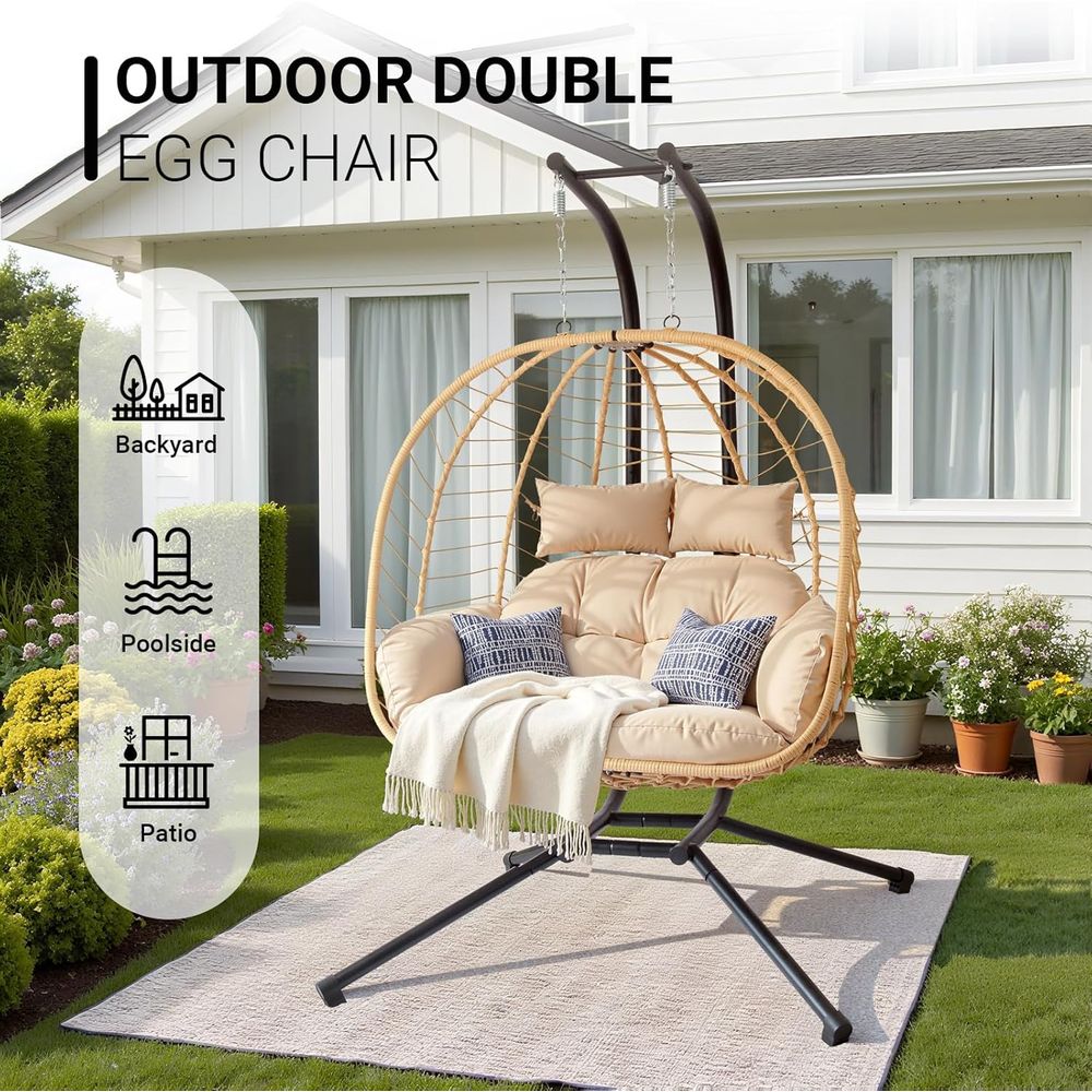 Patio Wicker Hanging Swing Egg – обзор и цена Hanging Egg Chair