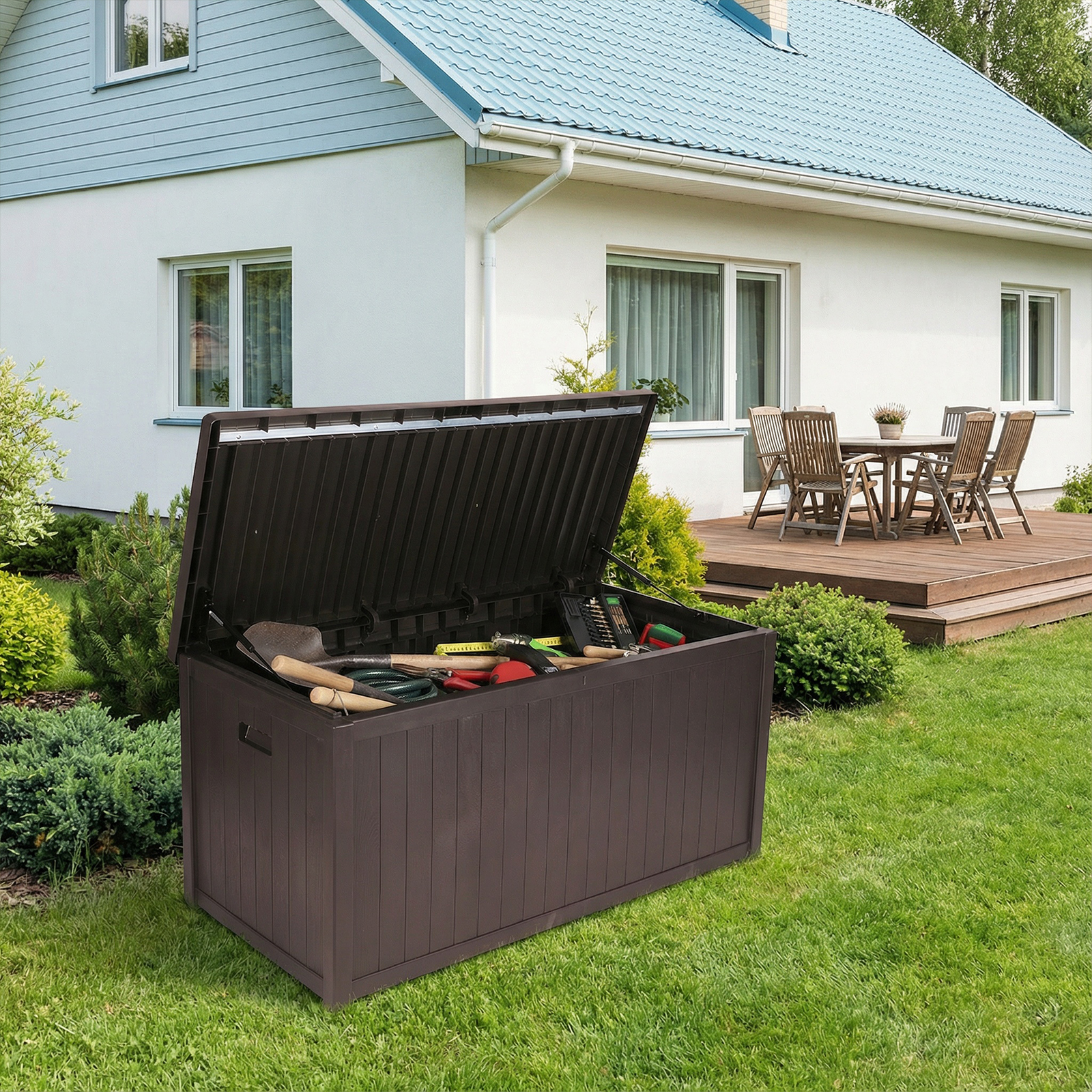 Large Patio Storage Bin UV-Res – обзор и цена Outdoor Furniture With Storage For Cushions