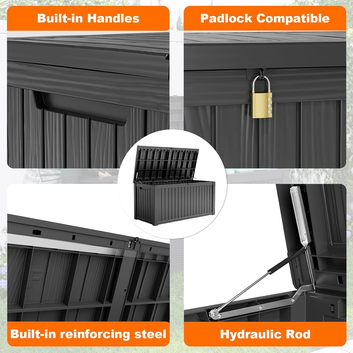 180Gal Lockable Resin Deck Box – обзор и цена Outdoor Furniture Waterproof