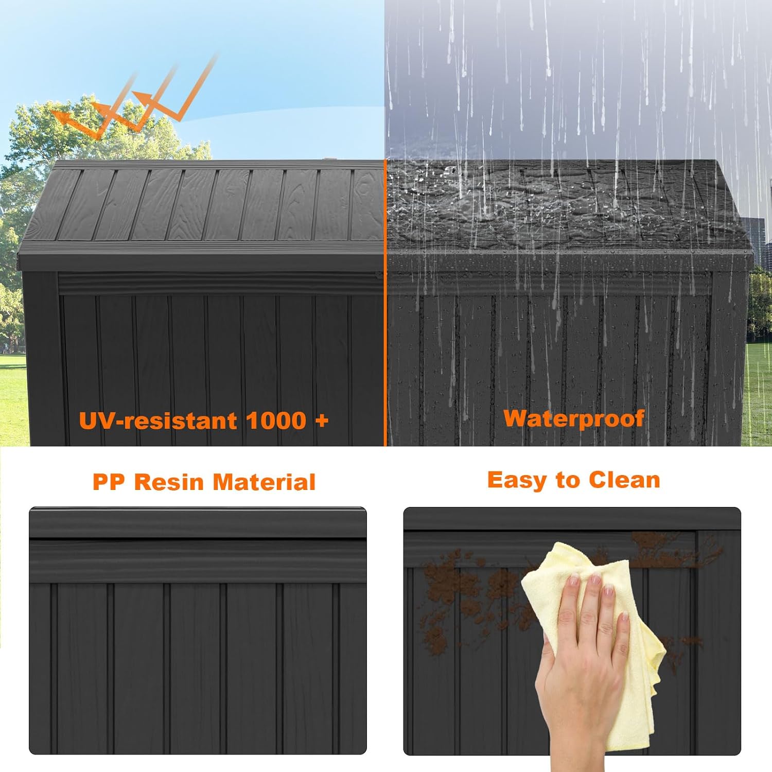 180Gal Lockable Resin Deck Box – обзор и цена Outdoor Furniture Waterproof