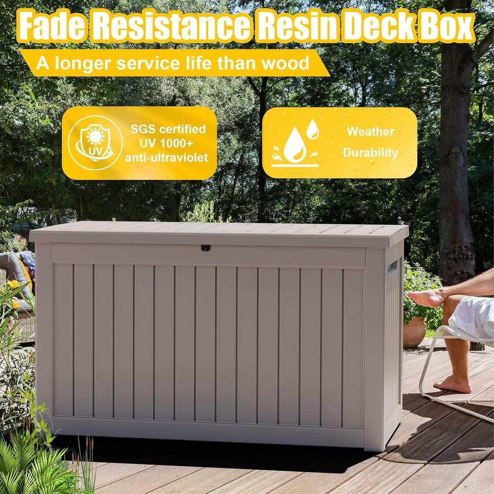Gray 280 Gallon Weather-Resist – обзор и цена Outdoor Furniture With Storage For Cushions