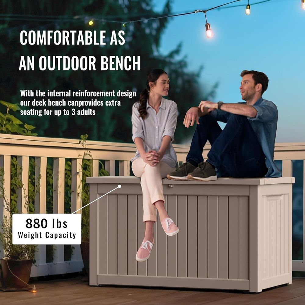 Gray 280 Gallon Weather-Resist – обзор и цена Outdoor Furniture With Storage For Cushions