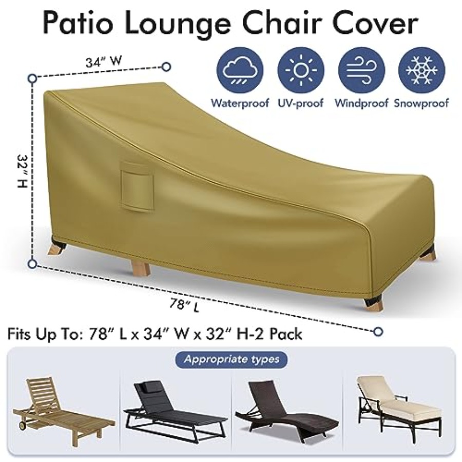 Chaise Lounge Covers Outdoor W – обзор и цена Outdoor Furniture Waterproof